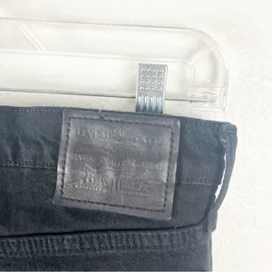 LEVI’S Black Big E Button Fly Wedgie Straight Leg Jeans Size 28 Biker Casual thumbnail 6