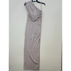 elle zeitoune Luna one shoulder maxi Satin Gown Size XS thumbnail 4