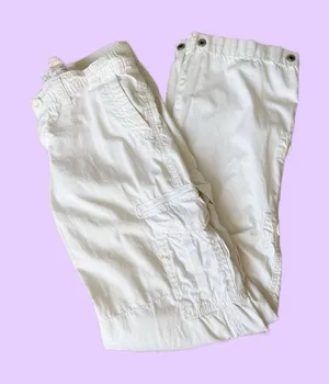 Vintage Y2K American Eagle White Cargo Pants 🔥 thumbnail 1