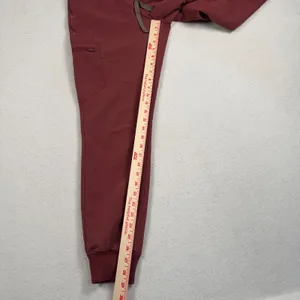 FIGS HW Zamora Jogger Women Small Red‎ Scrub Pants High Waist W22SW2012 thumbnail 7