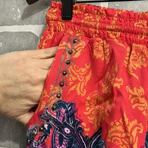 Free People San Paolo Boho Studded Embellished Drawstring Shorts Medium Festival thumbnail 9
