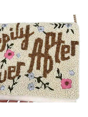 Francesca's Happily Ever After Beaded Wedding Crossbody Bag With Floral Embroidery thumbnail 5