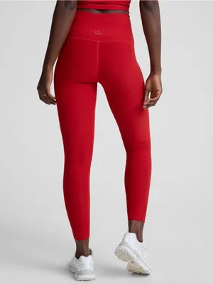 Beyond Yoga Spacedye Caught in the Midi High Waisted Leggings in Holly Red Large thumbnail 2