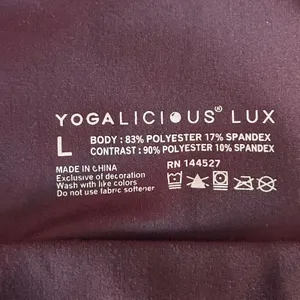 YOGALICIOUS LUX Women's Dark Plum High Waist‎ Leggings Size L Activewear thumbnail 5