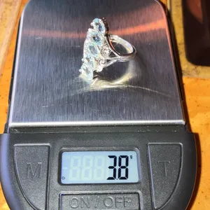 Natural Aquamarine Sterling Silver Ring Size 6 thumbnail 10
