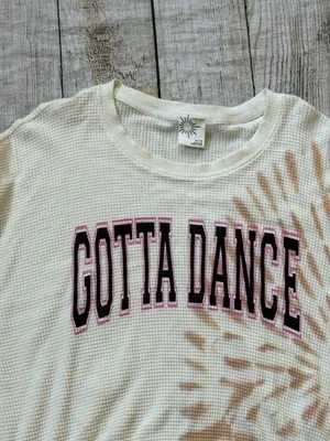 Aerie Offline Size XL Women’s Cropped Waffle Knit "Gotta Dance" Tie Dye Top thumbnail 6