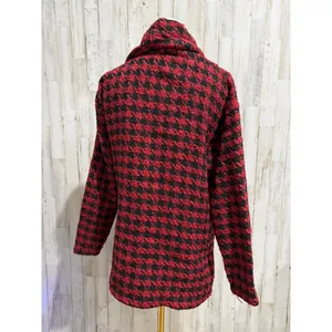 Lulu-B‎ Women's Cowl Neck Houndstooth Pullover Sweater Red Size Small thumbnail 4