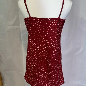 Chic Burgundy Polka Dot Mini Skirt Red Size 6 thumbnail 5