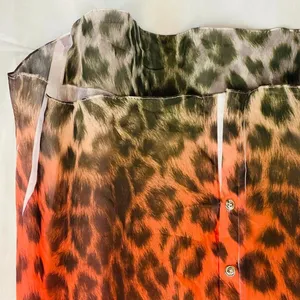 Deb Ombre Leopard Print Sleeveless Button Down Blouse Size 2X White thumbnail 5