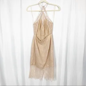 Keepsake The Label Great Love Lace Dress: Rose (Blush Pink) thumbnail 5