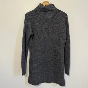 Abercrombie & Fitch Knit Turtleneck Sweater Dress Gray Size Medium thumbnail 4