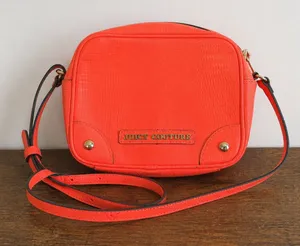 Juicy Couture Neon Orange Crossbody Bag Y2K Barbiecore Citrus Pop‎ Purse Bright thumbnail 1
