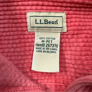 L.L. Bean Vintage Corduroy Button-Down Shirt Shacket in Pink Women’s Size Medium thumbnail 5