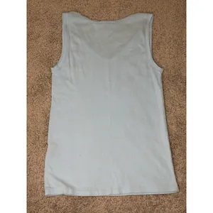 Ralph Lauren Sport Women Large Light Blue V-Neck Tank Top Cotton Lyocell thumbnail 4