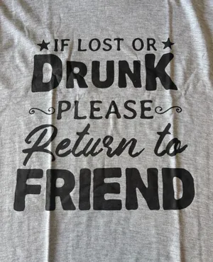If Lost Or Drunk Graphic Tee Gray Size M thumbnail 4