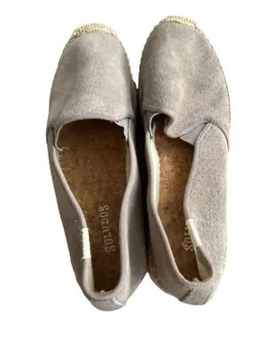 SOLUDOS Taupe Platform Espadrilles Flats Size 6.5 thumbnail 5