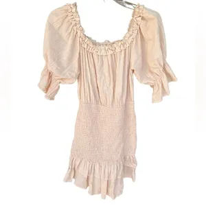 Petal & Pup Cotton Off the shoulder short sleeve ruched mini dress 6 thumbnail 3