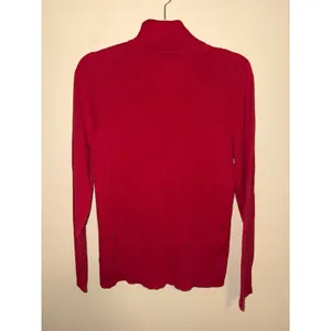 Lauren Ralph Lauren Red Ribbed Cotton Turtleneck Sweater XL Logo Academia Preppy thumbnail 4