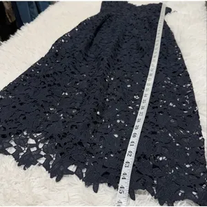 NEW ASTR Lace A-Line Midi Dress in Navy Blue Small thumbnail 6