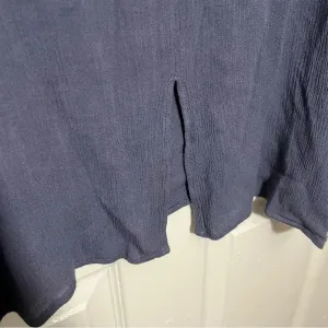 KORI AMERICA Navy Embroidered Boho sleeves top | size large thumbnail 4