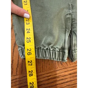 Paige Mayslie Jogger Women 28 Ivy Green Utility Cargo Ankle Zip Slim Fit Pants thumbnail 3