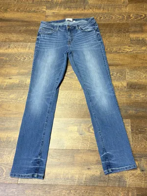 BKE Payton Straight Jeans Womens 29x32 Distressed Stretch Blue Denim thumbnail 1