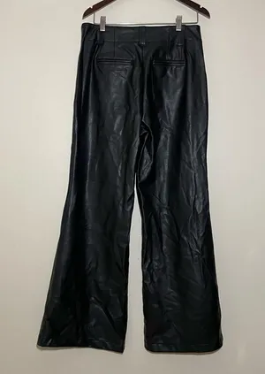 Anthropologie The Naomi Wide Leg Flare Pants Faux Leather thumbnail 7