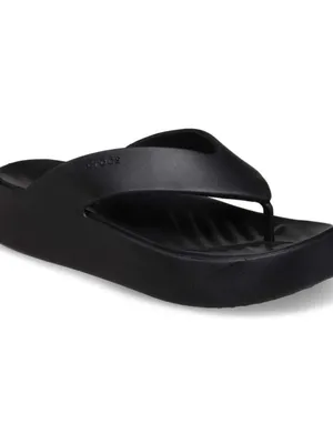 CROCS Black Platform Thong Sandals for Women thumbnail 2
