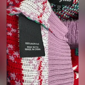 33 Degrees Fair Isle Snowflake XXL Purple Red Winter Knit Pullover‎ thumbnail 4