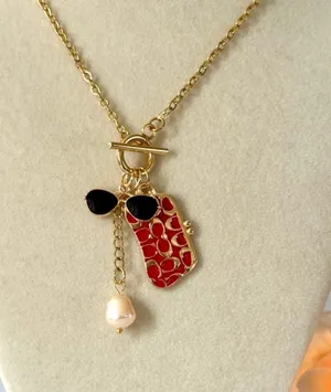 Red Purse Inspired Necklace (53) 👜 thumbnail 1