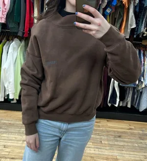 ESSENTIALS Fear Of God Women's Harvest Mock Neck Sweatshirt xxs brown thumbnail 2