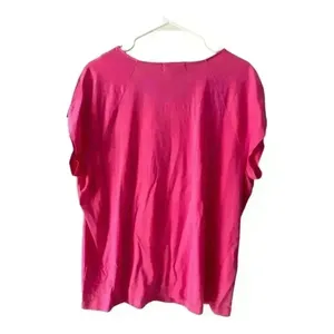Lauren Ralph Lauren Womens‎ Magenta Peasant Short Sleeve, 2x thumbnail 3