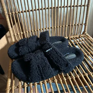 AZALEA WANG‎ Vivek Faux Shearling Slide Sandals Fuzzy Shoes NEW Size 11 thumbnail 3
