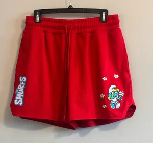 The Smurfs Smurfette Red Mesh Athletic Shorts Size L Cartoon‎ thumbnail 1