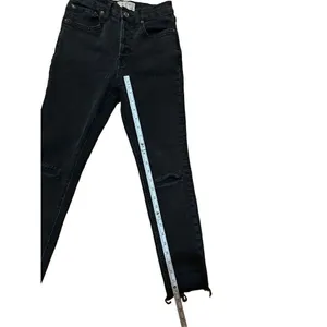 We‎ the Free black distressed high rise skinny jeans sz 25 thumbnail 9