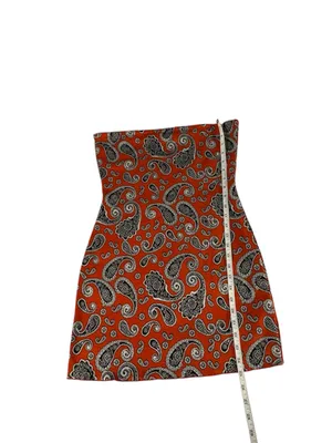 Urban Outfitters Kristy Tube Dress M Red Paisley Strapless Mini Y2K Bodycon thumbnail 8