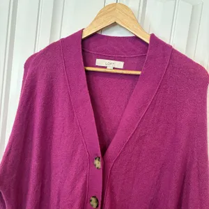 Loft‎ Purple Button Front Cardigan Size Medium thumbnail 3
