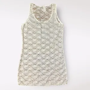 Wet Seal Y2K White Lace Sheer Mini Dress‎ Size Large Coquette Floral thumbnail 5