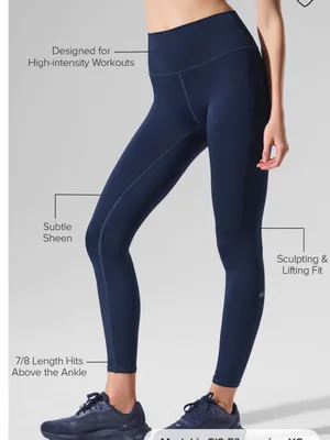 Alo Airlift legging 7/8 - Navy - XXS thumbnail 3