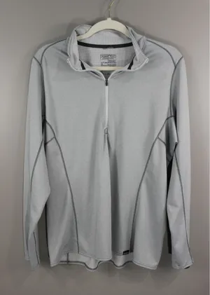 Patagonia Capilene Midweight Baselayer Womens XL Gray Great 1/4 Zip Polartec Top thumbnail 1