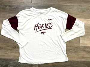 Nike Virginia Tech Hokies Long Sleeve Shirt Medium Dri Fit Athletic thumbnail 1