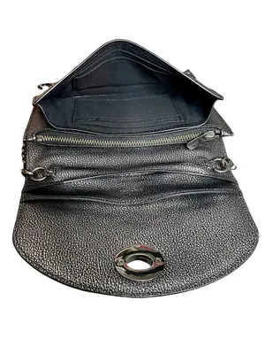 Coach Metallic Silver Convertible Crossbody Clutch thumbnail 7