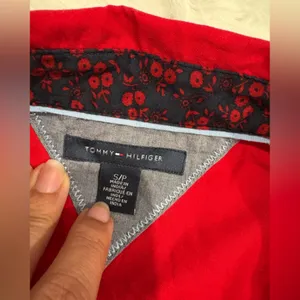 Tommy Hilfiger Red and Black Floral Shirt Size S thumbnail 7