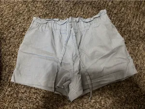 Blue & White Striped Shorts Size L thumbnail 1