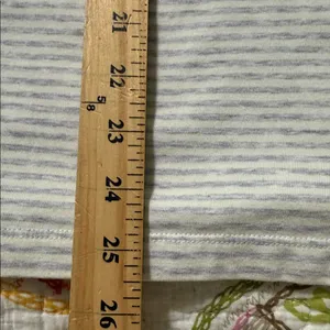 L.L. BEAN women’s plus size 1X striped pullover long sleeve tee grey and ivory thumbnail 3