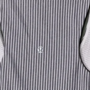 Lululemon Racerback Tank Top Womens Small Gray White Striped Athletic Yoga Gym thumbnail 4