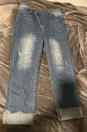 Boutique Distressed Mom Jeans thumbnail 1
