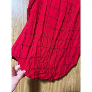 A New Day Red Plaid Button Up Top Woman’s Size Medium thumbnail 8