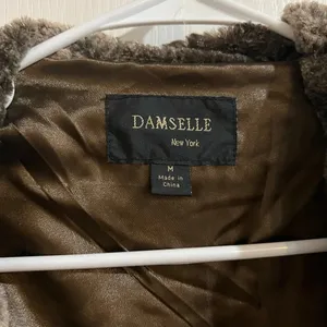 Damselle Fur Jacket Brown Size M thumbnail 3