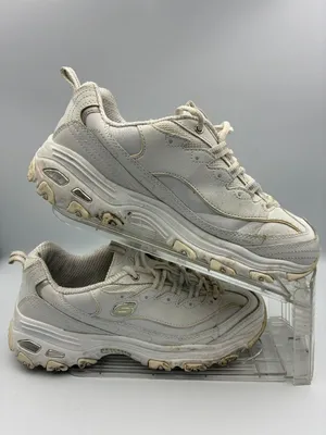 Skechers Women’s 11420EW DLites Wide Comfort Sneakers 9 W White Leather Lace Up thumbnail 6